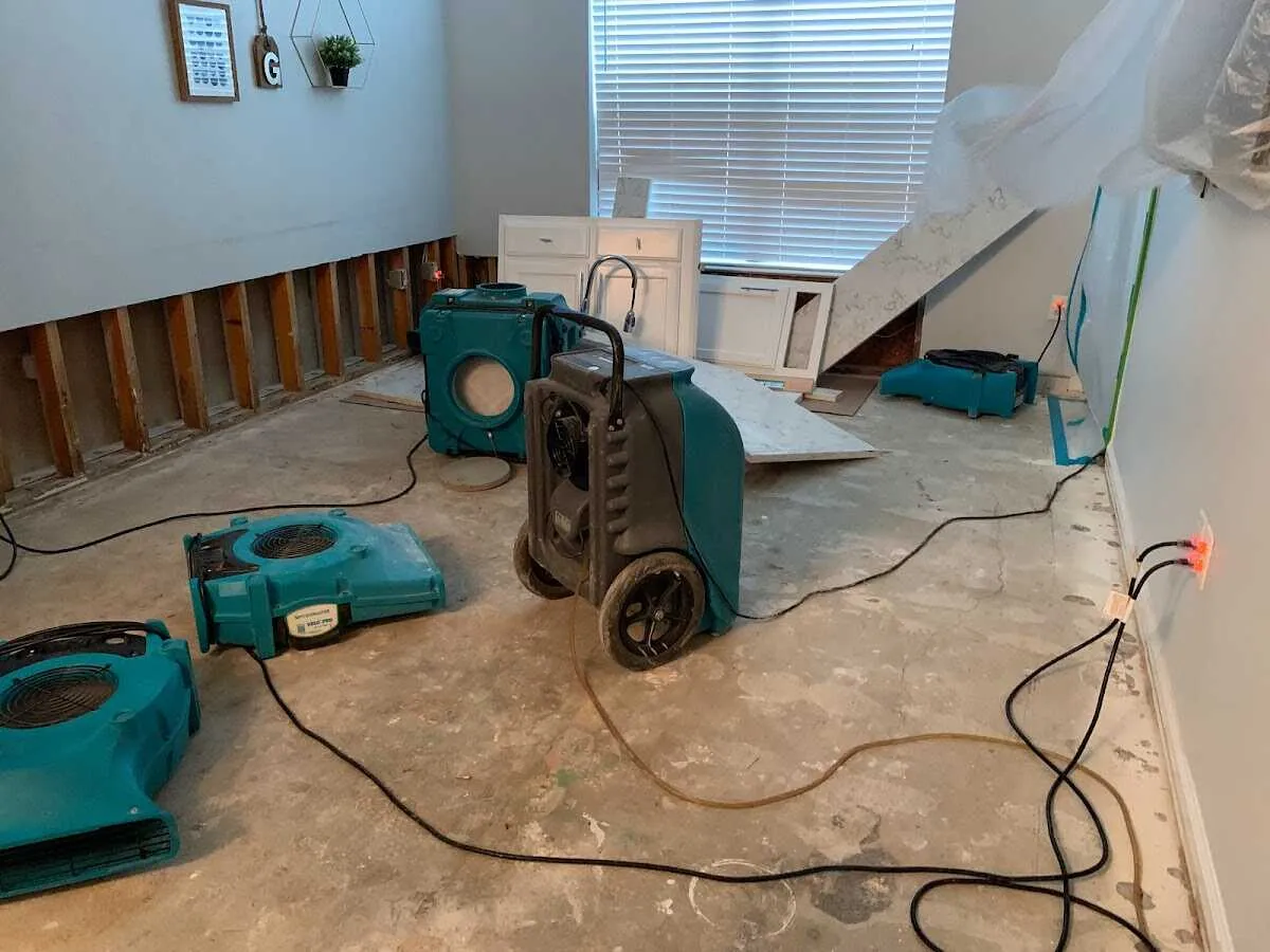 Dehumidifier in flood-cut room for Water Extraction & Removal in Hope